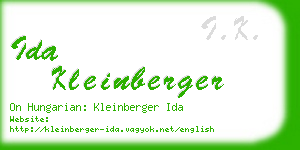 ida kleinberger business card
